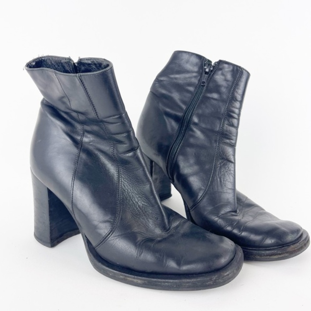 Silvia Catucci Black Leather Boot Size 38